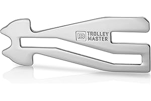 FABACH - Chiave per carrello della spesa adatta per TUTTI i carrelli tedeschi, portachiavi in metallo apre i sistemi di caricamento frontale e dei cassetti laterali