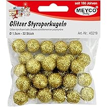 Baker Ross Styropor-Glitzerkugeln – 60 G Packung Mit 2 Größen & 5 Farben Für Weihnachtsbasteln