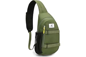 SKYSPER Bolso Bandolera Hombre Sling Bag, Bandoleras Pequeñas Mochila Bandolera para Acampar Deportes Senderismo Viaje Casual