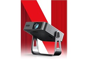 Smart Beamer Netflix Offiziell Mini Projektor 4K mit Autofokus ＆ Trapezkorrektur, VOPLLS 700ANSI 1080P Full HD WiFi6 Bluetooth Beamer Klein Heimkino/Outdoor 360° Drehbar Projector für Handy (Schwarz)