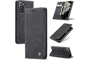 owlhold Funda para Samsung Galaxy S22 5G,Funda Avanzado PU Piel [Tarjetas y Billetera][Soporte Plegable][Cierre Magnético] Antigolpes Libro Case Carcasa para Samsung S22 5G-Negro