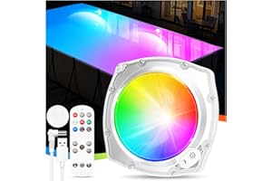DeeprBetter Lumiere Piscine Hors Sol avec Télécommande, Rechargeable LED Lumiere Piscine Sous l'Eau avec 9 Modes Eclairage Piscine, IP68 Etanche Lumiere Piscine Sans Fil Lampe Piscine pour Spa Bain