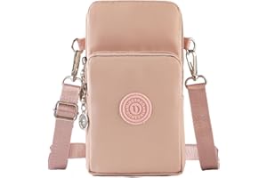 JANKS Mała torba crossbody dla kobiet, mini portmonetka na telefon z paskiem crossbody i portfelem, nylonowa torba na ramię