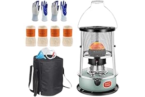 KAO0YAN 2022 Stove à pétrole portable pour l'intérieur : four à pétrole chauffage d'urgence sans électricité intérieure, chauffage au pétrole pour camping, chauffage au pétrole pour intérieur à 360°