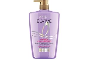 L'OREAL PARIS L’Oréal Paris Elvive Hydra Hyaluronic Moisture Boosting Shampoo, with Hyaluronic Acid, for Dry & Dehydrated Hair, Suitable for all hair textures, 1000ml