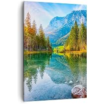 Quadro Su Tela 'Avventura Alpi Inverno' - Stampa Decorativa 70x50cm Per Parete - Foto 4