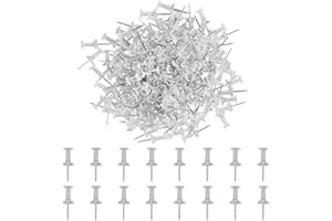 HXMJIED 200pcs Transparent Push Pins,Plastic Head Drawing Poster Tacks Needle, Clear Poster Pins for Wall Hangings,Cork Board,Maps Posters Photos,Pinboard,Notice Board,Xmas Party Decorations