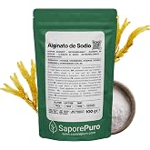 SaporePuro Sodium Alginate Powder 100g &ndash; Thickener, Gelling and Food Stabilizer &ndash; Ideal for Molecular Cooking &ndash; Gluten Free