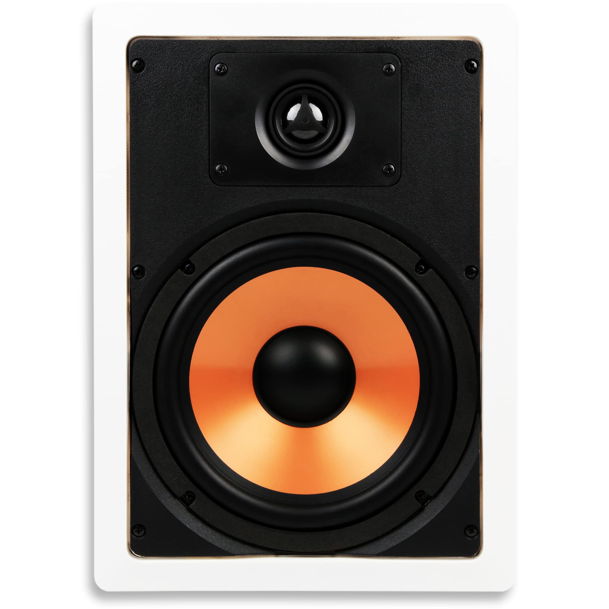 micca M-8S 8 Inch 2-Way in-Wall Speakers with Pivoting 1 Silk Dome Tweeter (Each White)