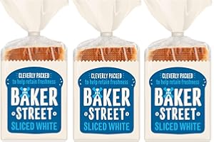 Baker Street White Sliced Bread 550g Pack of 3