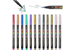 VEXRAN Juego de 12 lápices de tatuaje para niños, juego de tatuajes con purpurina, con plantillas, lápices de tatuaje respetuosos con la piel para niños, temporales, purpurina, tatuajes de henna, carnaval