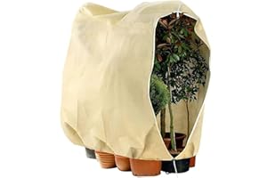 SCLLNDA 1 Pezzi Cappuccio Protezione Piante,Sacchetti di Protezione Piante Invernale, 240 X 200 cm Telo Copri Piante Invernale con Cordoncino,Tessuto Non Tessuto, per Prevenire Insetti, Neve e Freddo