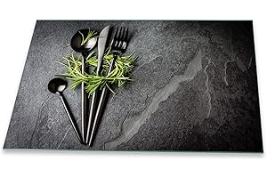 DECORWELT Placa para vitrocerámica, Protector Placa Inducción, 80 x 52 cm, para cocina, color negro
