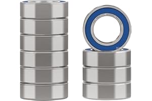 XIKE 10 Pcs MR85-2RS Mini Ball Bearings 5x8x2.5mm, Bearing Steel and Double Rubber Seals, Pre-lubrication, MR85RS Deep Groove Ball Bearing with Shields.