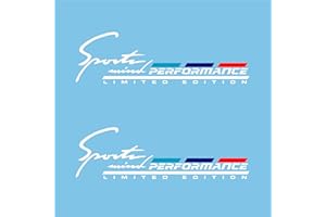 Artstickers 2 unità. Adesivi compatibili per auto BMW Limited Edition (20 cm). Made for Sport Mind BMW (bianco)