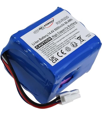 Exmate Batteria 14.4V 6000mAh Li-ion Per Vorwerk Folletto VR200 - Sostitutiva Per 20884-1, 4NCR18650P2 - 2