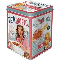 Boîte à Thé Hermétique En étain Rouge Avec Couvercle - Pour Rangement Thé, Café, Biscuits, Bijoux - Design Carré élégant - Parfaite Pour Maison Ou Boutique