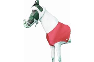 Majestic Ally Protège-épaules en lycra extensible pour cheval (taille L, rouge)
