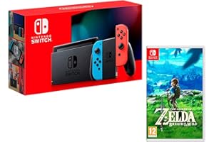 Nintendo Switch Konsole 32Gb Neon-Rot/Neon-Blau [Neues Model] + The Legend of Zelda: Breath of The Wild