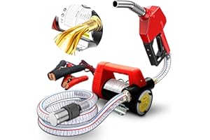 AIFIZO Diesel Pump with Hose for 12V Car Battery Fuel Pump 50 L/min for Agricultural Machinery, Yachts and Standby Generators, 12V 175w with Automotive Filler Nozzle, Fuel Transfer Pump