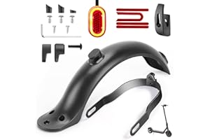 TAGVO Guardabarros Trasero para Scooter, Soporte De Guardabarros Trasero y luz Trasera y Gancho Delantero y Correa Reflectante Accesorios De Repuesto para Scooter Eléctrico, Xiaomi M365/M365 Pro