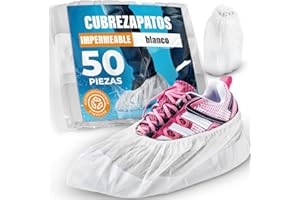 ISC Hygiene & Safety 50 Cubiertas para zapato/Cubrezapatos con suela de 9 gramos, reforzada, antideslizante, extra resistente. Impermeable a líquidos, unitalla, buen ajuste, y Desechables.