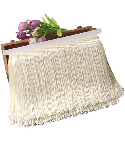 Nastro Decorativo Con Frange Di Seta 3 Metri - Per Cucito, Costumi E Decorazioni Fai Da Te (Rosa) - Foto 7