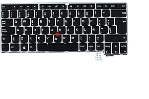 TELLUSREM Teclado de respuesto Español retroiluminado para Lenovo Thinkpad Thinkpad 13 Gen 2, T460s, T470s