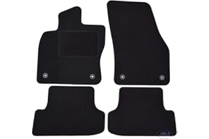 J&J AUTOMOTIVE | Tapis De Sol Noir Velours sur Mesure pour T-Roc Depuis 2017, Base Antidérapante, Renforcée dans la Zone de la Pédale