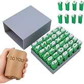 JIAC Set of Alphabet Stamps for Ceramics with Case Engraved Stamp Letters for Clay, Reusable Ceramics 36 Clay Stamps with Cap