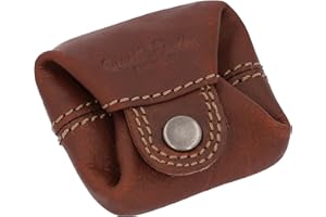 Gusti Leder Kleingeldbörse Linus - Mini Portemonnaie Damen & Herren aus Leder im Vintage-Stil – Kompakter Münzbeutel für unterwegs