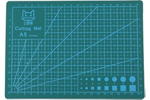 Sheens Tappetino da Taglio autosufficiente, A5 Resistente PVC Tappetino da Taglio Fondo Antiscivolo Pad Pad Bordo per Scrapbooking Quilting Cucito a Mano Strumento Fai da Te(Verde)