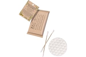 MAXIMA AMENITIES 100 Vanity Kits de 2 Bastoncillo y 2 Discos para Hoteles | Set de Cosmética Ecológico Envuelto Individualmente | Para Hoteles, Viajes y Huéspedes | 100 Amenitiy Kits