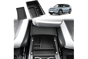 ‎GAFAT GAFAT Kompatibel mit Kia EV3 Earth GT Line 2025 2026 Mittelkonsole Aufbewahrungsbox, Beweglicher Obere Ablage mit Magneten, EV3 ab 2024 Multifunktionale Organizer Unter der Mittelkonsole mit Matten
