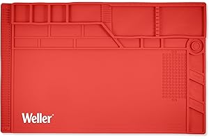 Weller WLACCWSM1-02EU Tapis Poste De Travail A Souder En Silicone De Grand Taille En Rouge