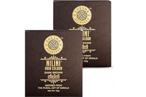 SHESHA NATURALS Shesha Ayurveda Combo Of Ayurvedic Nilini Hair Colour Dark Brown - No Ammonia, No Bleach,No Peroxides, Natural Colour - 40G Pack Of 2 (Brown)