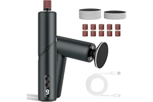ofottofo Pedicure Elettrico Professionale Piedi Pieghevole, Rimuovi Calli Piedi Elettrico Ricaricabile, 9 Velocità Regolabile Lima Elettrica per Piedi per Rimuovere Pelle Morta Calli(Gray)