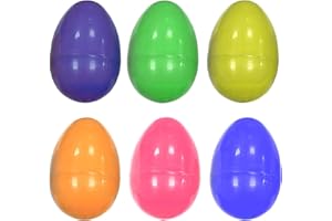 QUICKDRAW EASTER 24 x Large Assorted Colour Fillable Plastic Surprise Easter Eggs - Fill With Easter Hunt Gifts And Chocolate