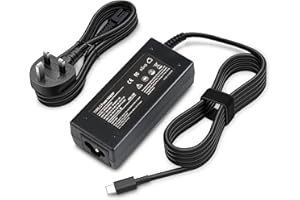 BAFFLARY 45W Laptop Charger USB C, Universal Chromebook Adapter Compatible with Lenovo ThinkPad T480, HP Spectre X360, Dell/Samsung/ASUS and All Devices with type c power supply port