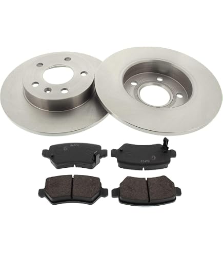 2 Bremsscheiben Voll 264 Mm + Bremsbeläge Hinten | Brembo