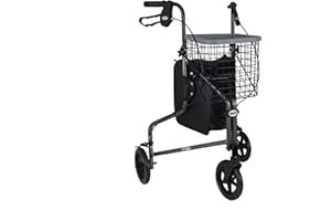 DAYS Patterson Medical Déambulateur 3 Roues Jours à Quartz avec Sac et Panier