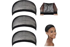 Dreamlover Cuffia per Parrucche, Rete per Parrucce, Nero, 3 Pezzi