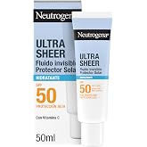 Neutrogena Ultra Sheer Solar Invisible Moisturizing Fluid SPF 50, 50 ml | Face Sun Cream, 24 h Hydration, Water Resistant, 50