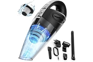 SPERRIC Handheld Vacuum Cleaner, 120W Car Vacuum Cleaner Cordless, Mini Portable Rechargeable Hand Held Vacuum Cordless, Car Hoovers Cordless Powerful with HEPA Filters for Home and Car Carpets Pet Hair