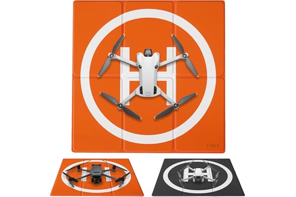 SYMIK LP500 Drone Landing Pad, 50cm(20”) Tapis D'atterrissage pour drone Double Face étanche (2 x 3) pour DJI Mini 4 Pro, Mini 3 Pro, Mavic Mini 2, Mini SE, Air 3S/Air 3/Air 2S/Mavic Air 2, Mini 4K