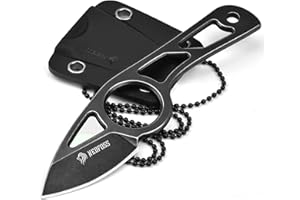 NEDFOSS Cuchillo de supervivencia EDC con funda Kydex y cadena de bola para colgar