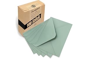 Japun - sobres (100 piezas) de papel, sobre sin ventana - DIN C5-220 x 156 mm - verde