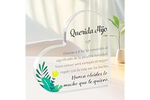 KARYLLENA Regalo Hijo Navidad Regalo Adolescentes Chico Heart Acrílico Hijo Regalo Chico Amigo Invisible Graduacion De Madre Padre Adolescentes Regalos Originales Regalos para Chicos Regalo Chico 20 Años