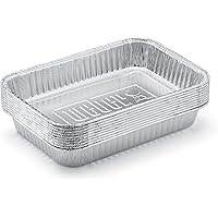 Weber 6415 Small 7-1/2-Inch-by-5-inch Aluminum Drip Pans, Set of 10