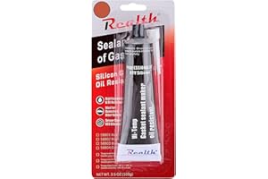 Realth Silicone Gasket Joint Maker 1 Pièce Haute température RTV 3,53 onces Rouge Ultra résistant à l'huile Joint de Bride Haute résistance pour la réparation de Motos Automobiles (SG210)